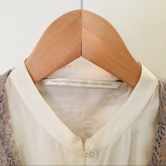 Cynthia Vincent Cream Blouse - Picture 5 of 6